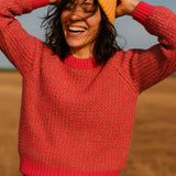 Weave Jumper Pink / Camel