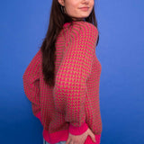 Weave Jumper Pink / Camel