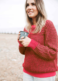 Weave Jumper Pink/Beige