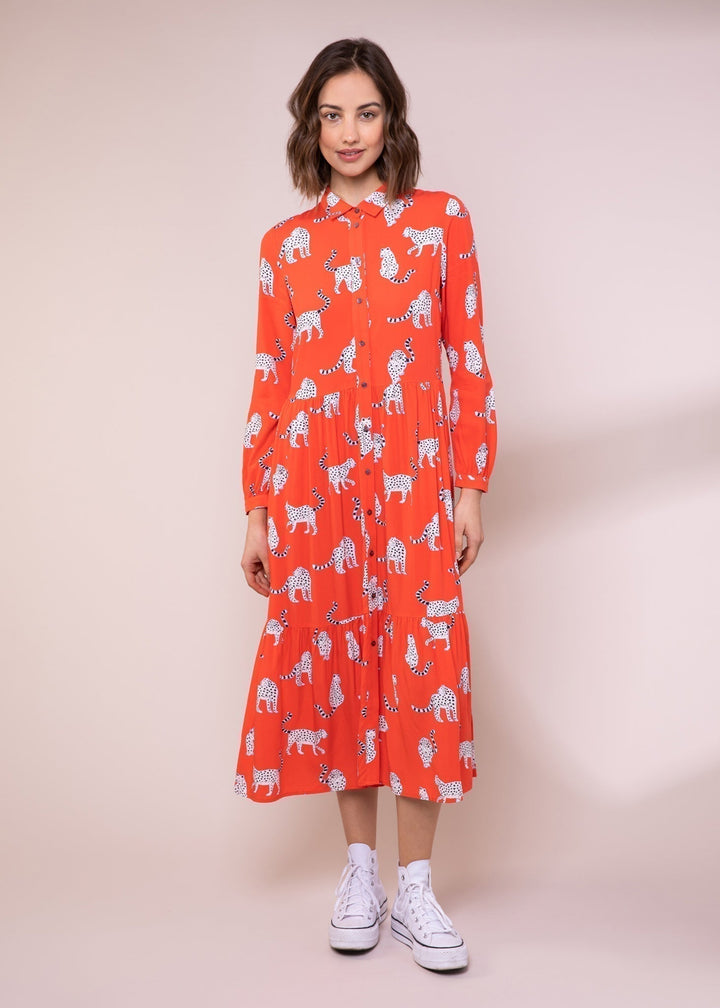 Pineapple Snow Leopard T-Shirt Dress *S-L*