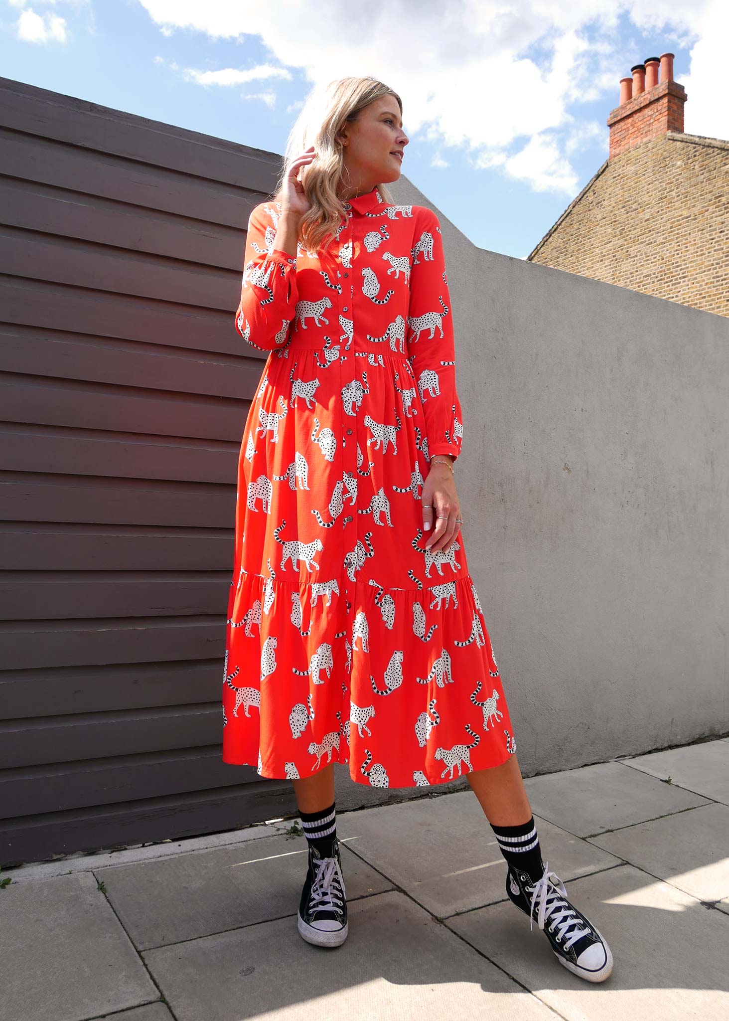 Snow-Leopards-Coral-Shirt-Dress-5.jpg